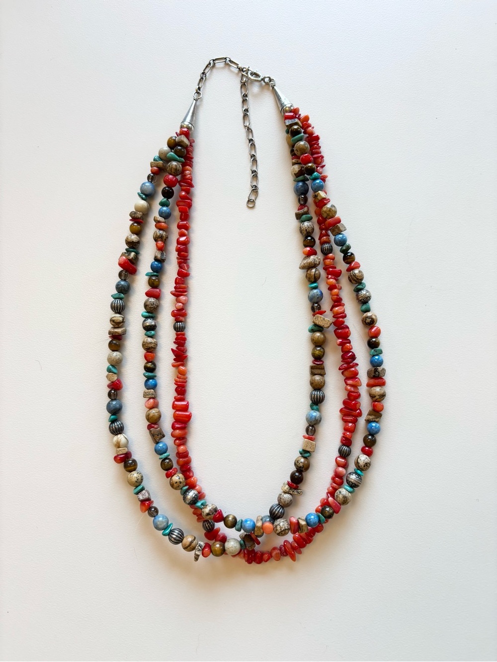 Carolyn Pollack Relios triple strand gemstone necklace